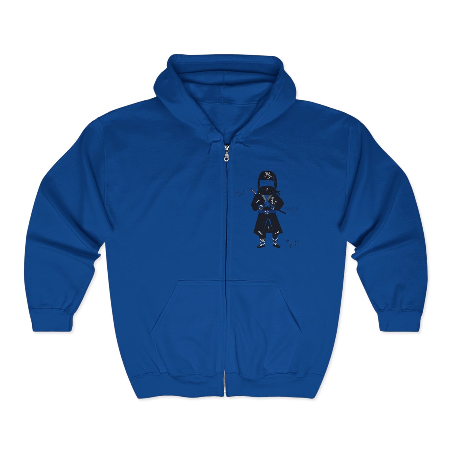 楽しくて快適なジップアップ忍者パーカー - クラシックな和風グラフィックTシャツ | FunWearCode