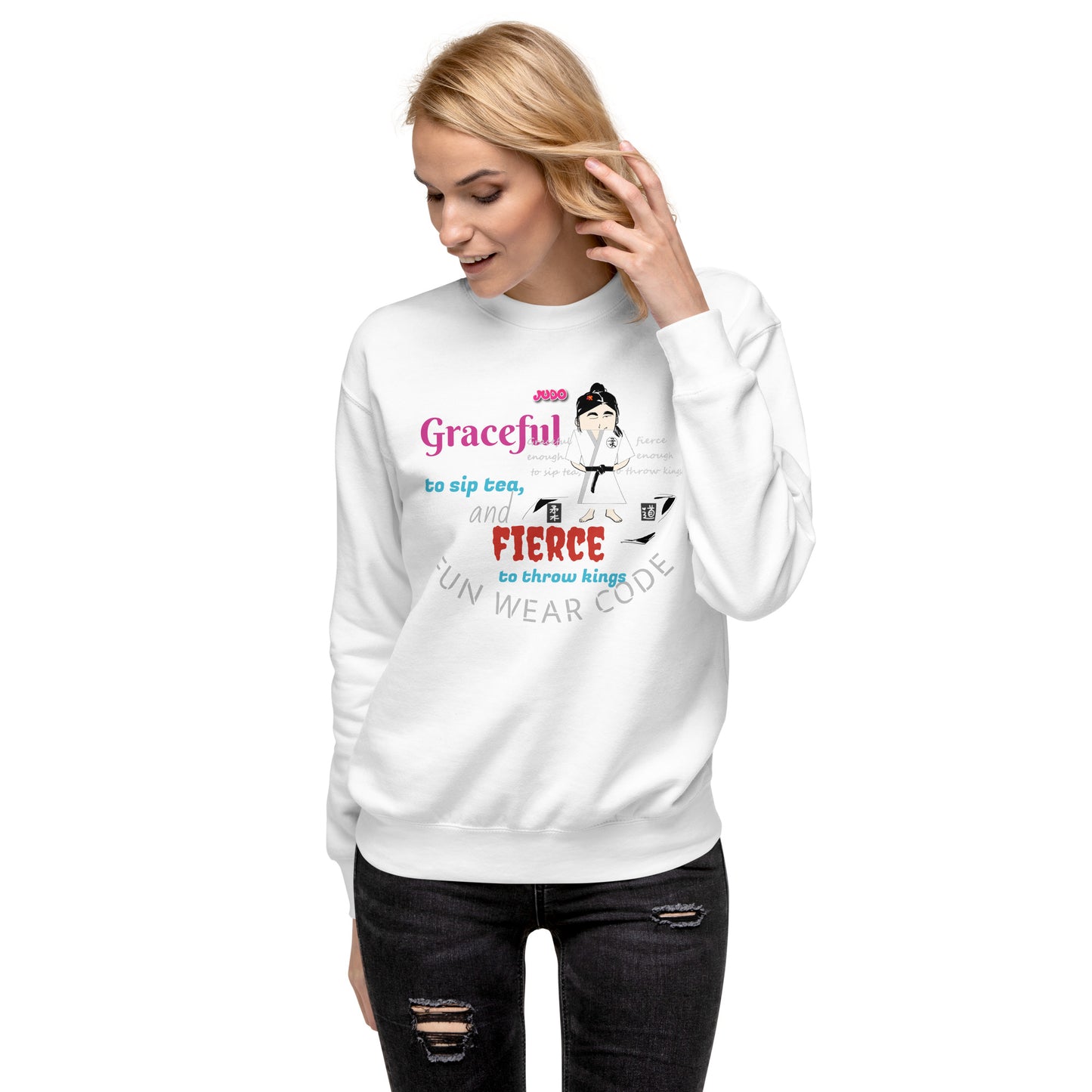 空手レディ ロングスリーブTシャツ – スタイリッシュな格闘技風シャツ | FunWearCode