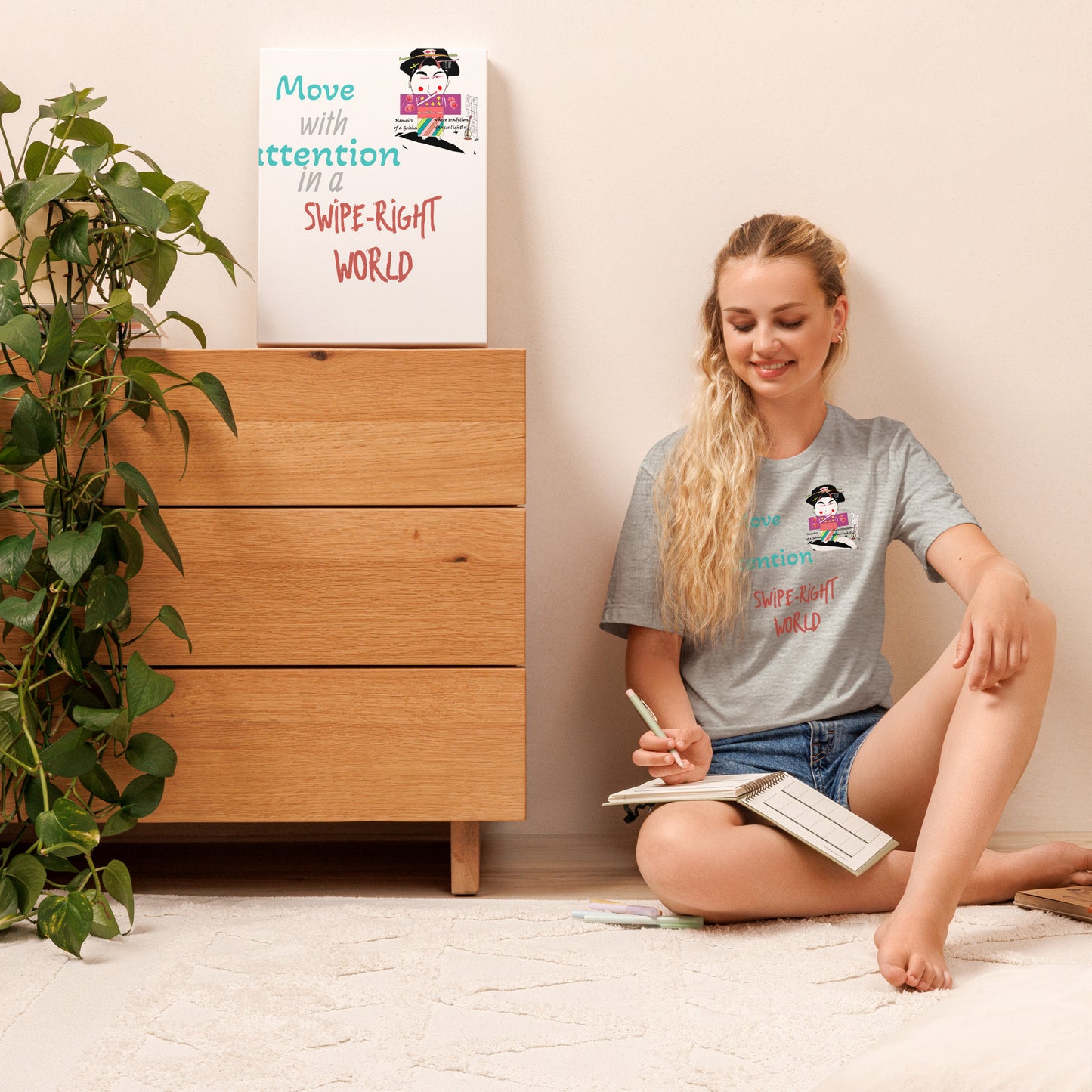 ユニセックス ファン ゲイシャ Tシャツ - ヴィンテージ ジャパニーズ アイコニック Tシャツ | FunWearCode