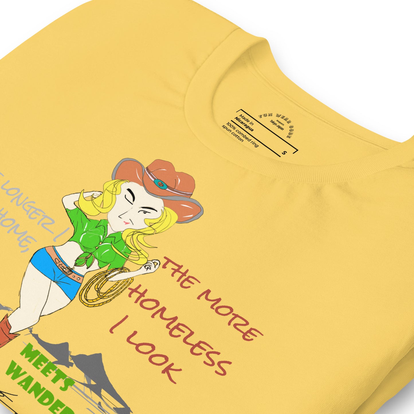 レディース カウガール グラフィックTシャツ — 綿100%、アメリカンウエスタンスタイル | FunWearCode