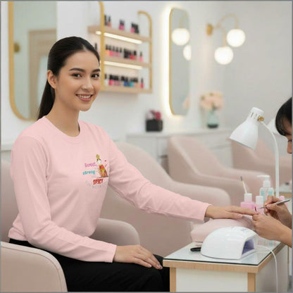 プレミアムロングスリーブTシャツ - 遊び心のあるタイ人女性のグラフィックTシャツ | FunWearCode