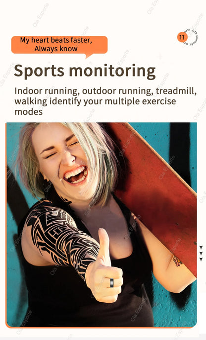 ユニセックス防水スマートリング - 心拍数、血圧、睡眠、活動量測定のためのモニタリングガード | FunWearCodeのセレクション