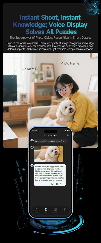 アップグレードされたスマートサングラス ユニセックス - カメラビデオ AIインタラクション 翻訳 Bluetooth通話 | FunWearCodeのセレクション