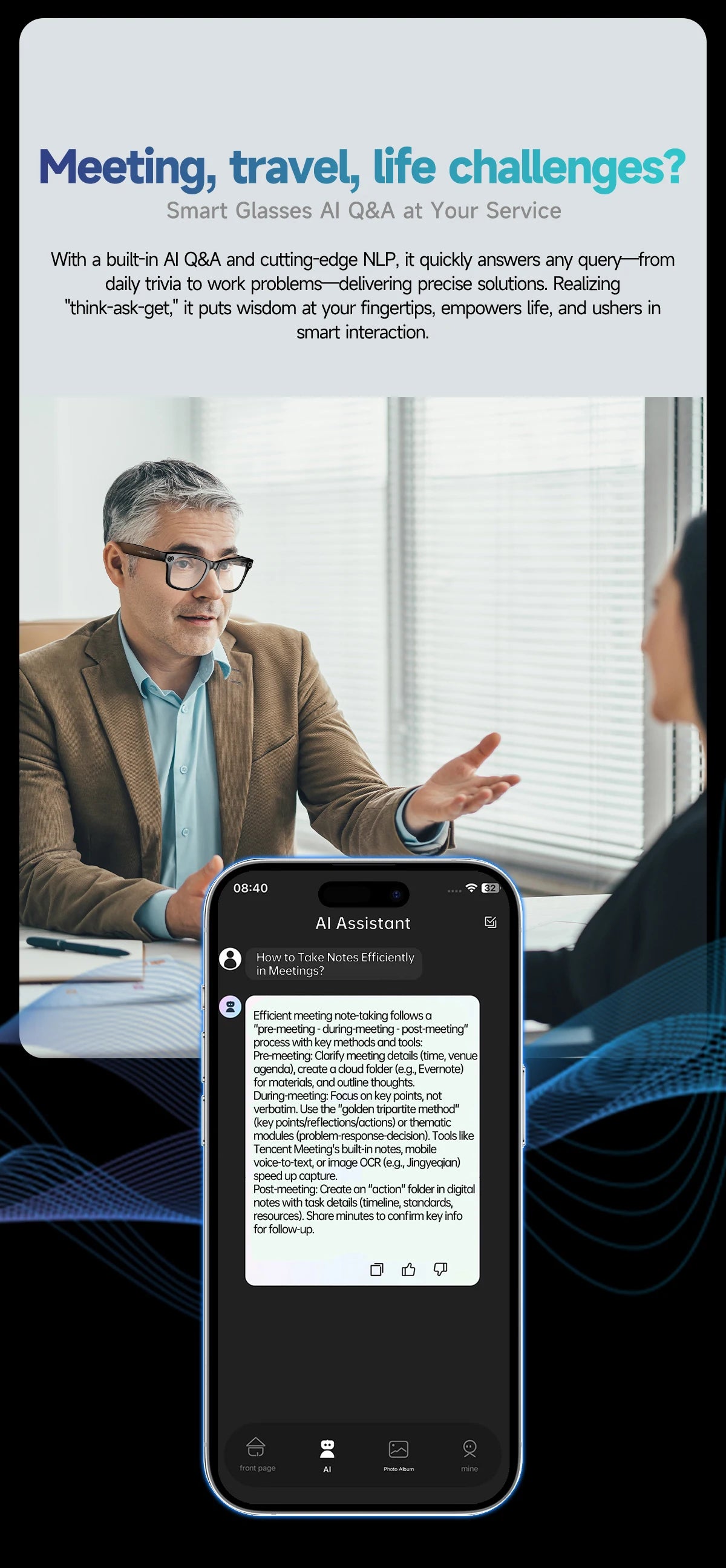 アップグレードされたスマートサングラス ユニセックス - カメラビデオ AIインタラクション 翻訳 Bluetooth通話 | FunWearCodeのセレクション