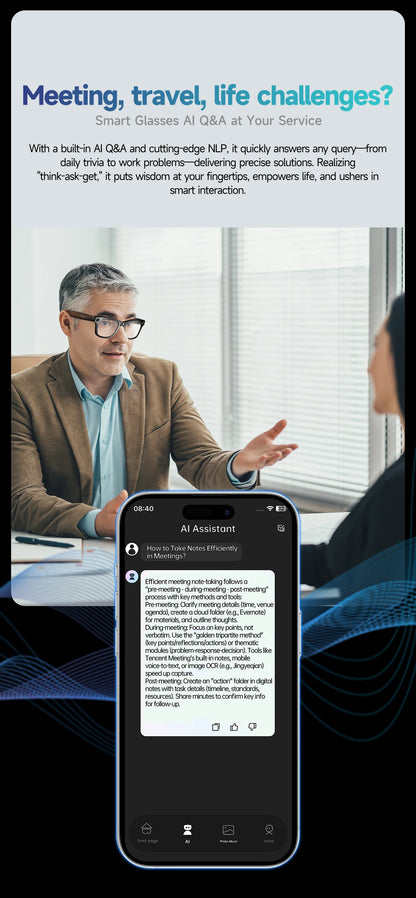 アップグレードされたスマートサングラス ユニセックス - カメラビデオ AIインタラクション 翻訳 Bluetooth通話 | FunWearCodeのセレクション