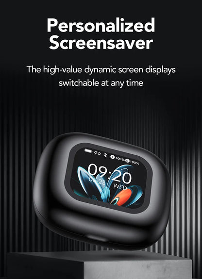 AI翻訳機能搭載スポーツワイヤレスイヤホン - LCDタッチスクリーン搭載 光るイヤーフック | FunWearCodeのセレクション
