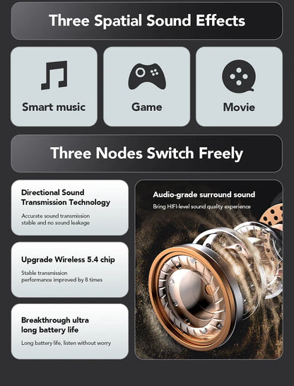 AI翻訳機能搭載スポーツワイヤレスイヤホン - LCDタッチスクリーン搭載 光るイヤーフック | FunWearCodeのセレクション