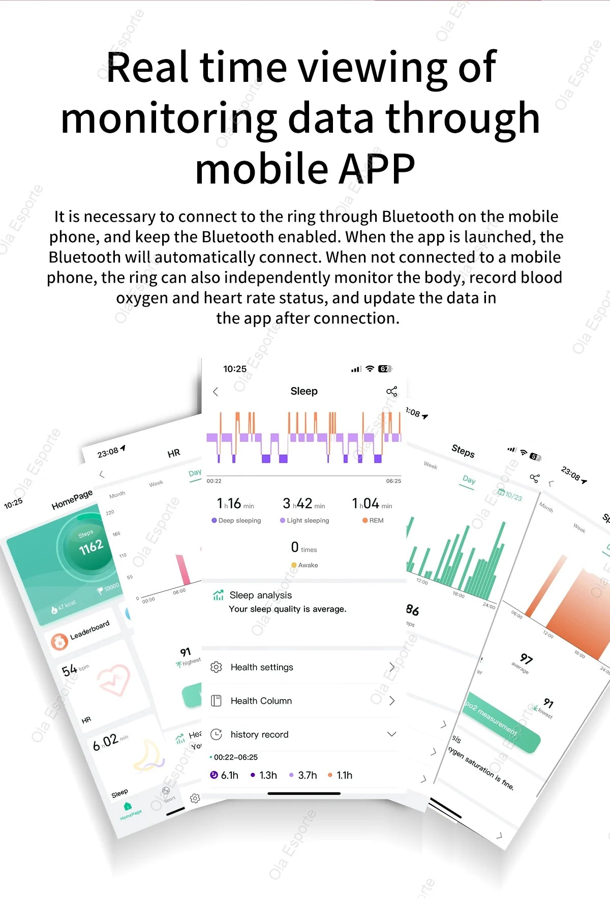 ユニセックス防水スマートリング - 心拍数、血圧、睡眠、活動量測定のためのモニタリングガード | FunWearCodeのセレクション