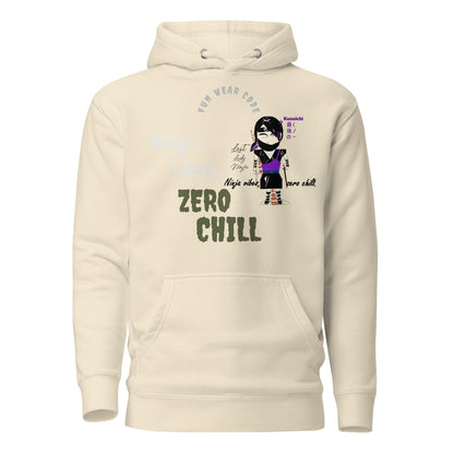 柔らかくて暖かいプルオーバーパーカー – レディニンジャグラフィックデザイン（女性用） | FunWearCode