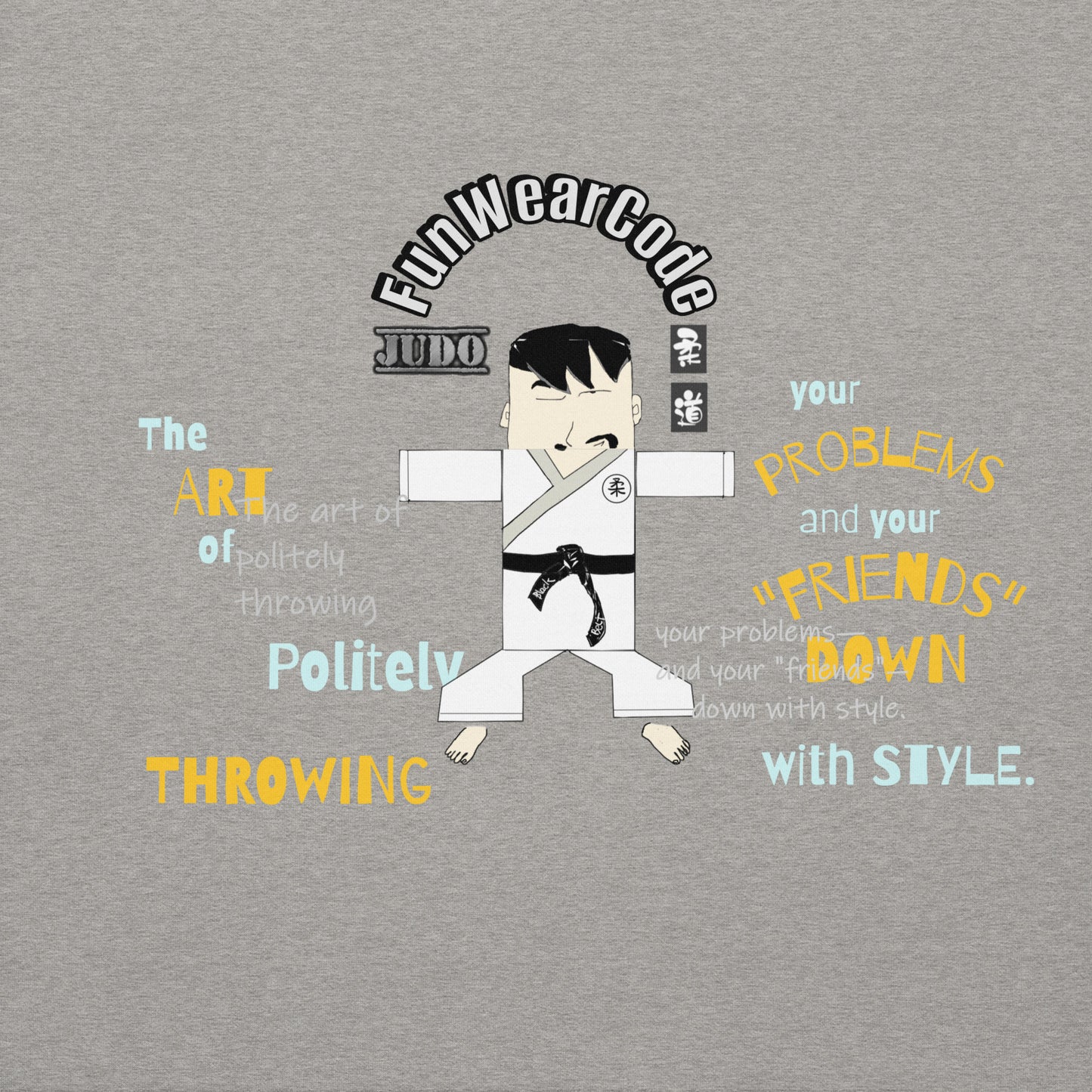 柔道漫画グラフィックパーカー – 楽しい格闘技 | FunWearCode