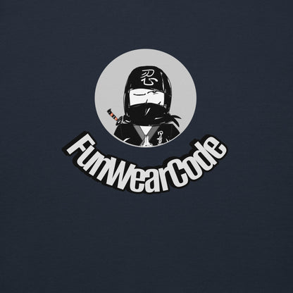 プレミアムプルオーバーパーカー – ユニークで気まぐれな忍者のグラフィックデザイン | FunWearCode