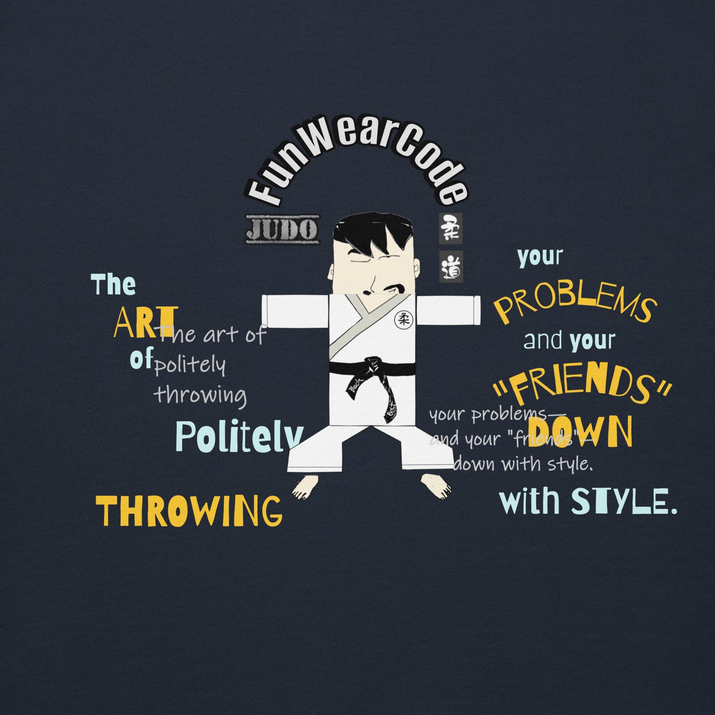 柔道漫画グラフィックパーカー – 楽しい格闘技 | FunWearCode