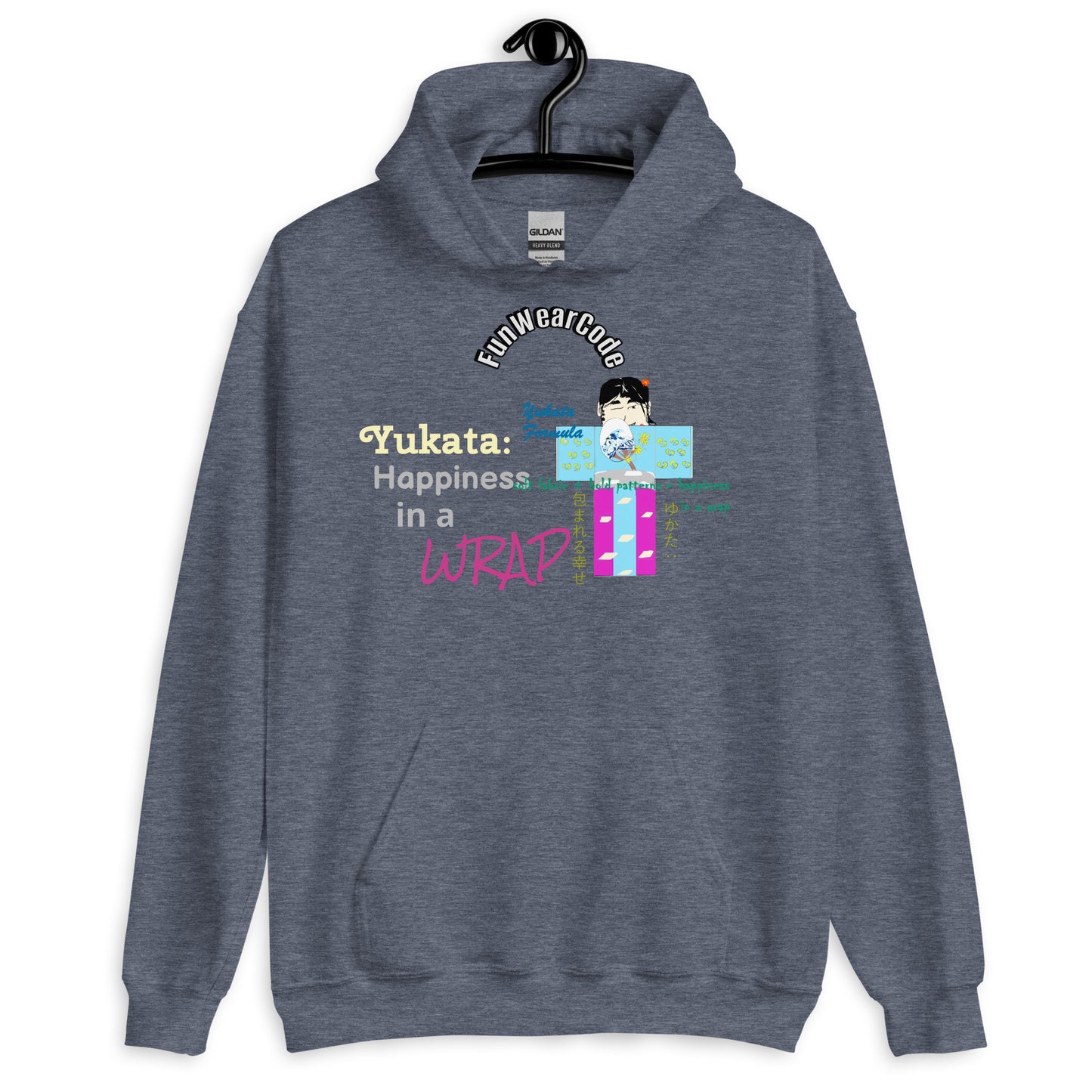 ユニセックス 浴衣グラフィックパーカー – 楽しい日本の象徴的なデザイン | FunWearCode