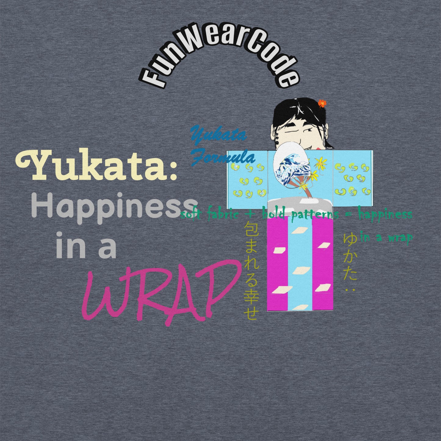 ユニセックス 浴衣グラフィックパーカー – 楽しい日本の象徴的なデザイン | FunWearCode
