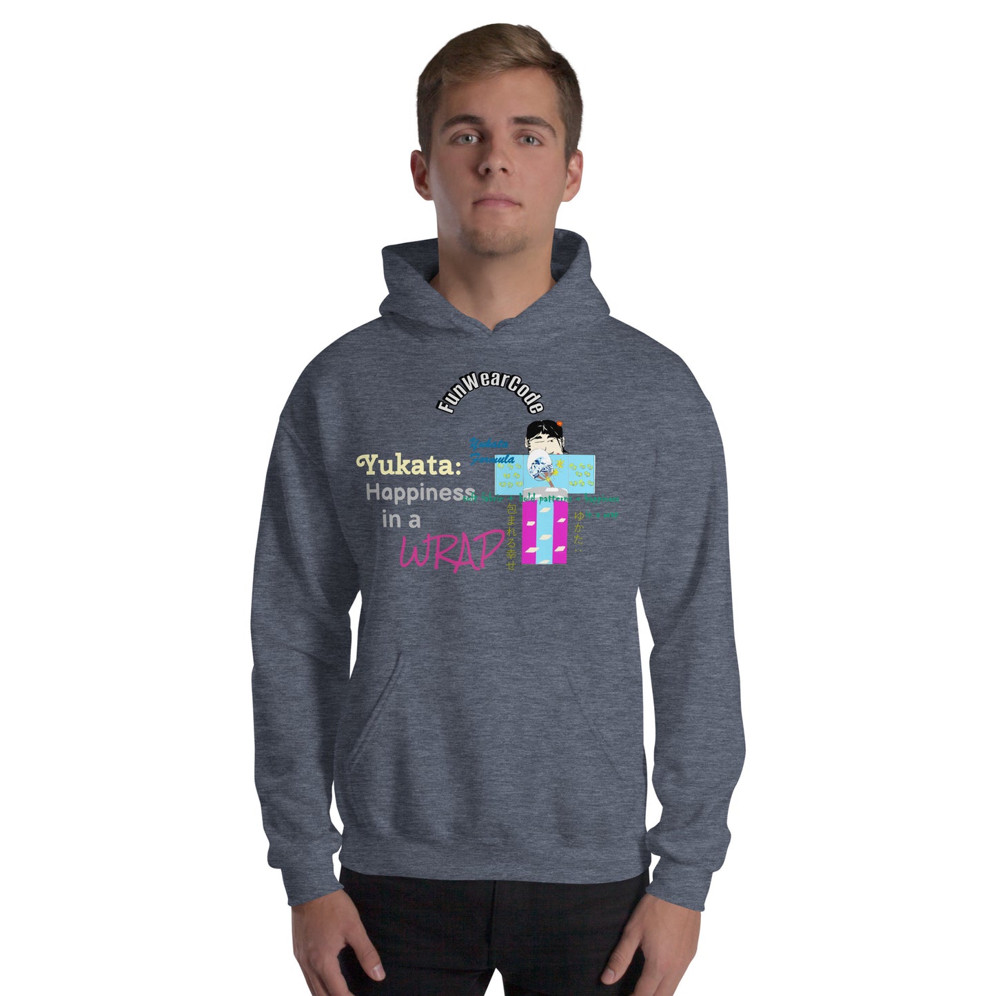 ユニセックス 浴衣グラフィックパーカー – 楽しい日本の象徴的なデザイン | FunWearCode