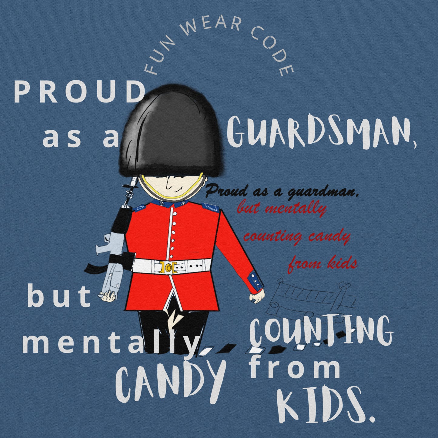 ユニセックス コージー パーカー – 楽しいロイヤルガードマングラフィックデザイン | FunWearCode