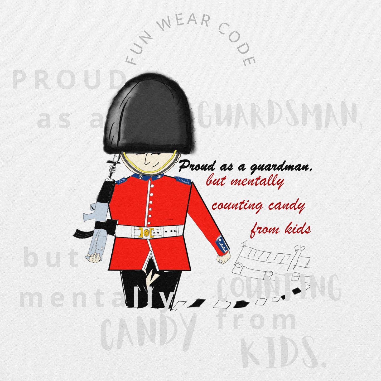 ユニセックス コージー パーカー – 楽しいロイヤルガードマングラフィックデザイン | FunWearCode