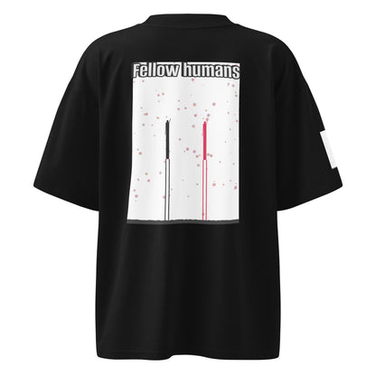 ユニセックス オーガニックオーバーサイズ ハイネックTシャツ — Human & Space 'Explore' コレクション