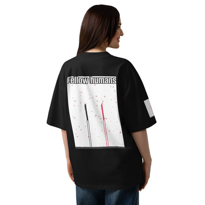 ユニセックス オーガニックオーバーサイズ ハイネックTシャツ — Human & Space 'Explore' コレクション