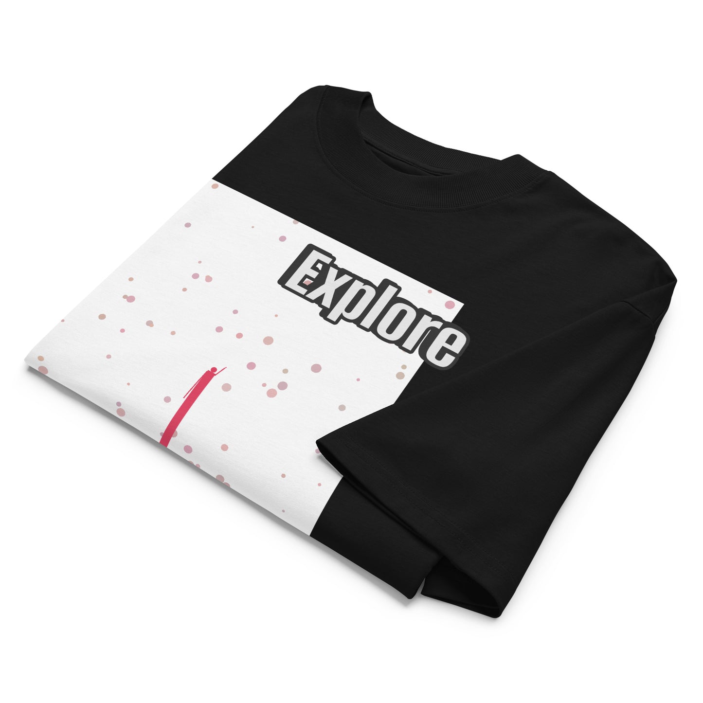 ユニセックス オーガニックオーバーサイズ ハイネックTシャツ — Human & Space 'Explore' コレクション