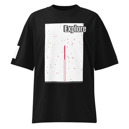 ユニセックス オーガニックオーバーサイズ ハイネックTシャツ — Human & Space 'Explore' コレクション
