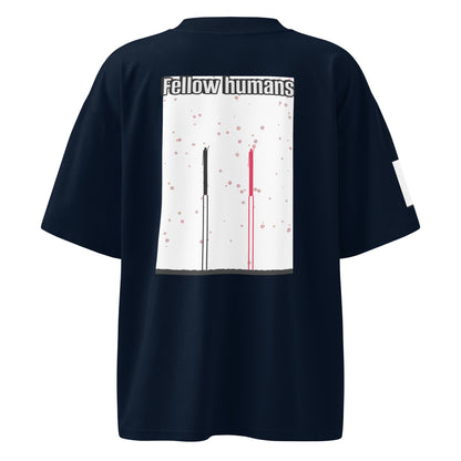 ユニセックス オーガニックオーバーサイズ ハイネックTシャツ — Human & Space 'Explore' コレクション