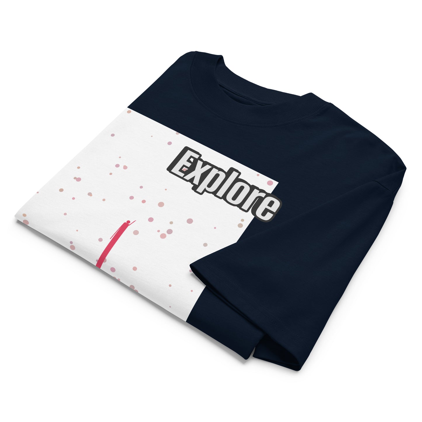 ユニセックス オーガニックオーバーサイズ ハイネックTシャツ — Human & Space 'Explore' コレクション