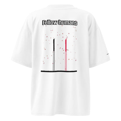 ユニセックス オーガニックオーバーサイズ ハイネックTシャツ — Human & Space 'Explore' コレクション