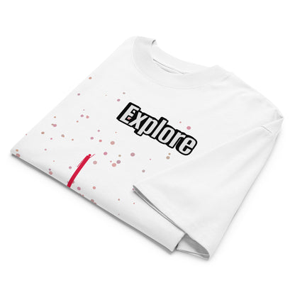 ユニセックス オーガニックオーバーサイズ ハイネックTシャツ — Human & Space 'Explore' コレクション