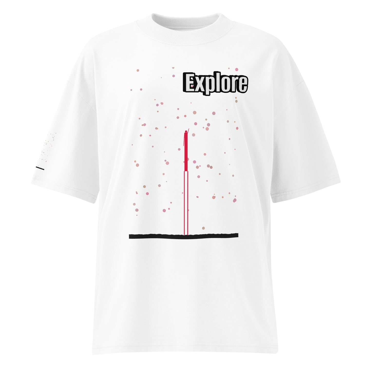 ユニセックス オーガニックオーバーサイズ ハイネックTシャツ — Human & Space 'Explore' コレクション