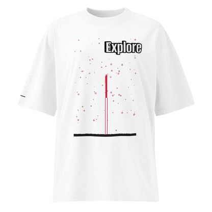 ユニセックス オーガニックオーバーサイズ ハイネックTシャツ — Human & Space 'Explore' コレクション