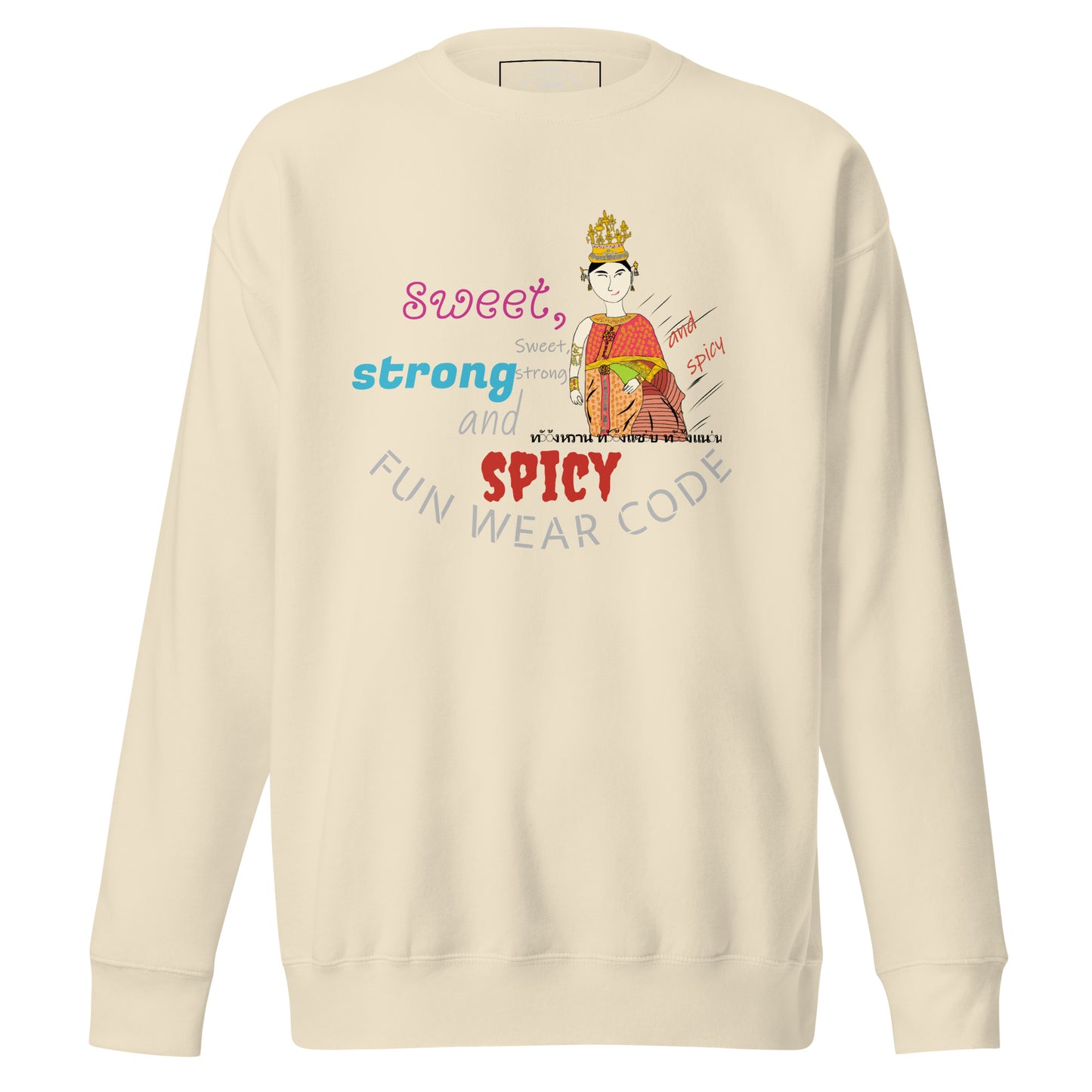 プレミアムロングスリーブTシャツ - 遊び心のあるタイ人女性のグラフィックTシャツ | FunWearCode