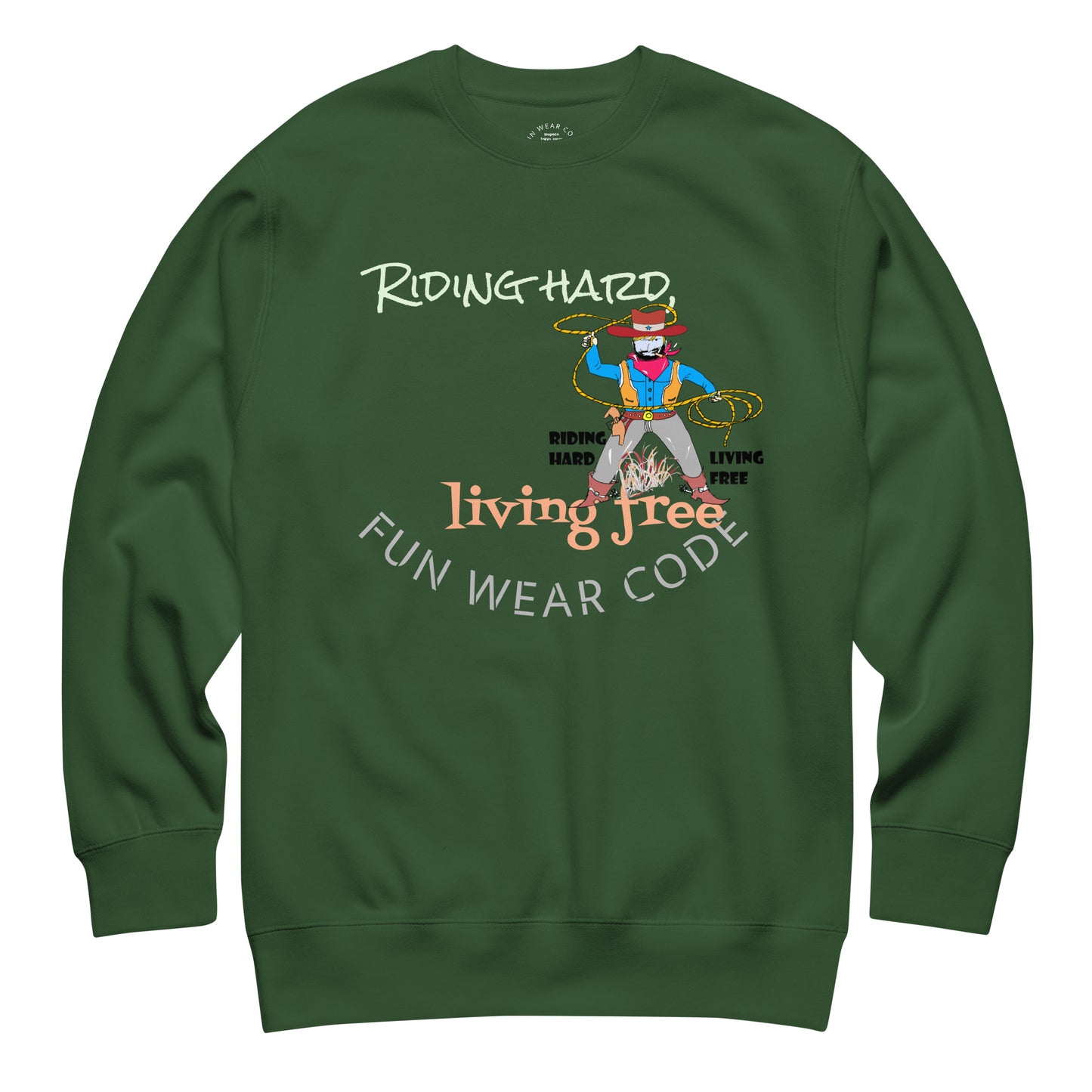 Premium Cozy Long Sleeve T-shirt – Classic Cowboy Graphic Sweatshirt | FunWearCode