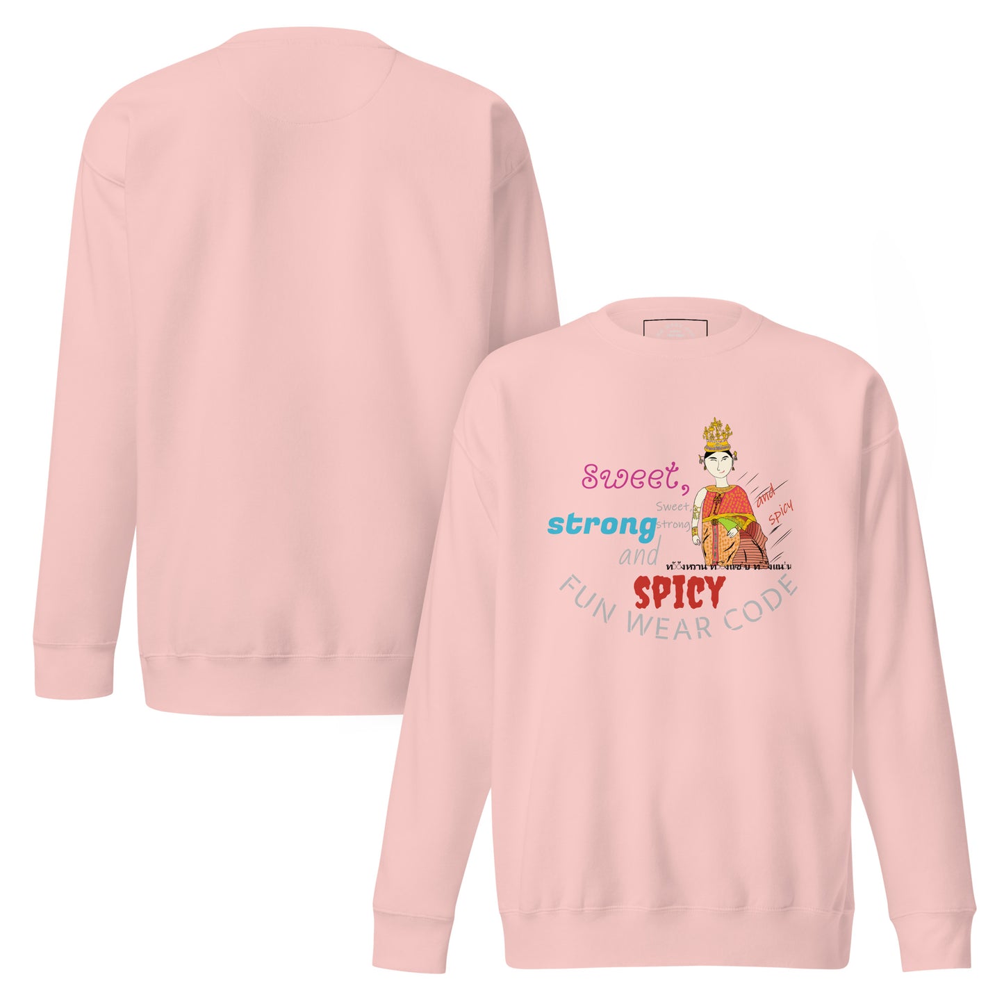 プレミアムロングスリーブTシャツ - 遊び心のあるタイ人女性のグラフィックTシャツ | FunWearCode