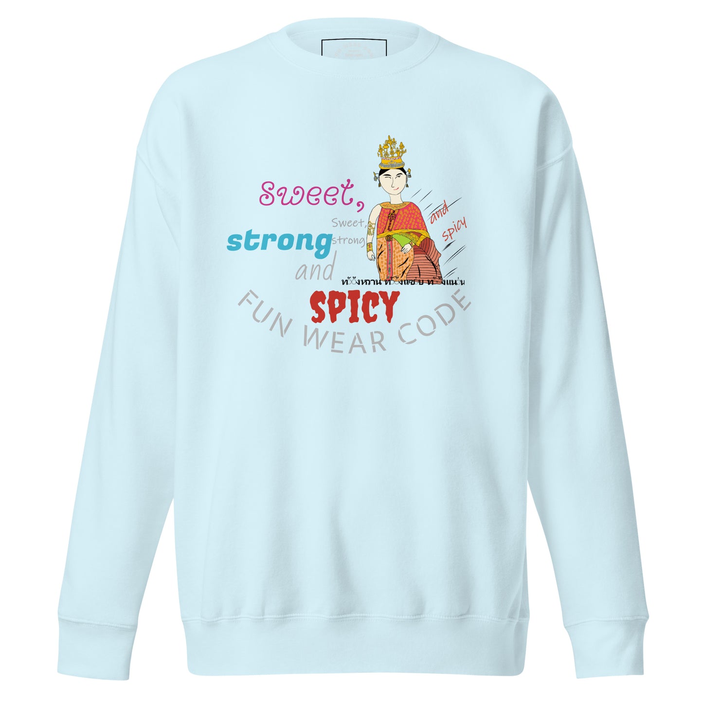 プレミアムロングスリーブTシャツ - 遊び心のあるタイ人女性のグラフィックTシャツ | FunWearCode