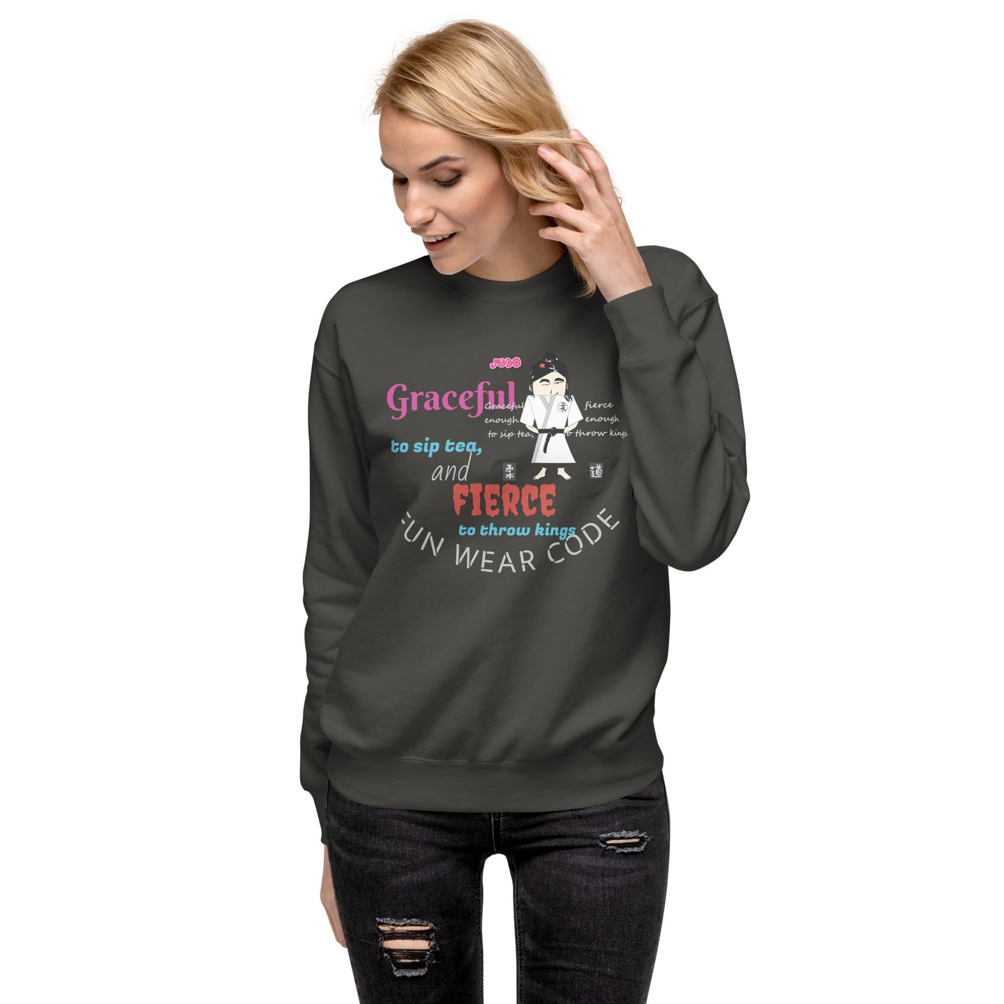 空手レディ ロングスリーブTシャツ – スタイリッシュな格闘技風シャツ | FunWearCode