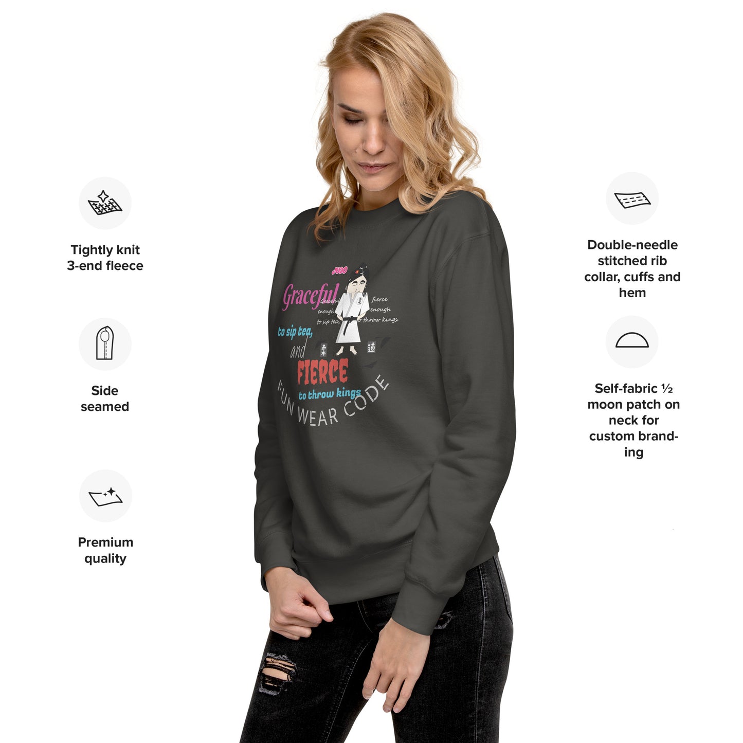 空手レディ ロングスリーブTシャツ – スタイリッシュな格闘技風シャツ | FunWearCode