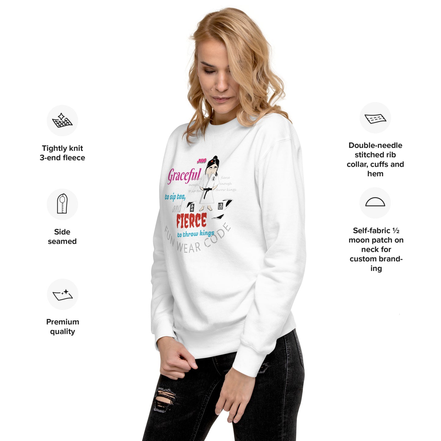 空手レディ ロングスリーブTシャツ – スタイリッシュな格闘技風シャツ | FunWearCode