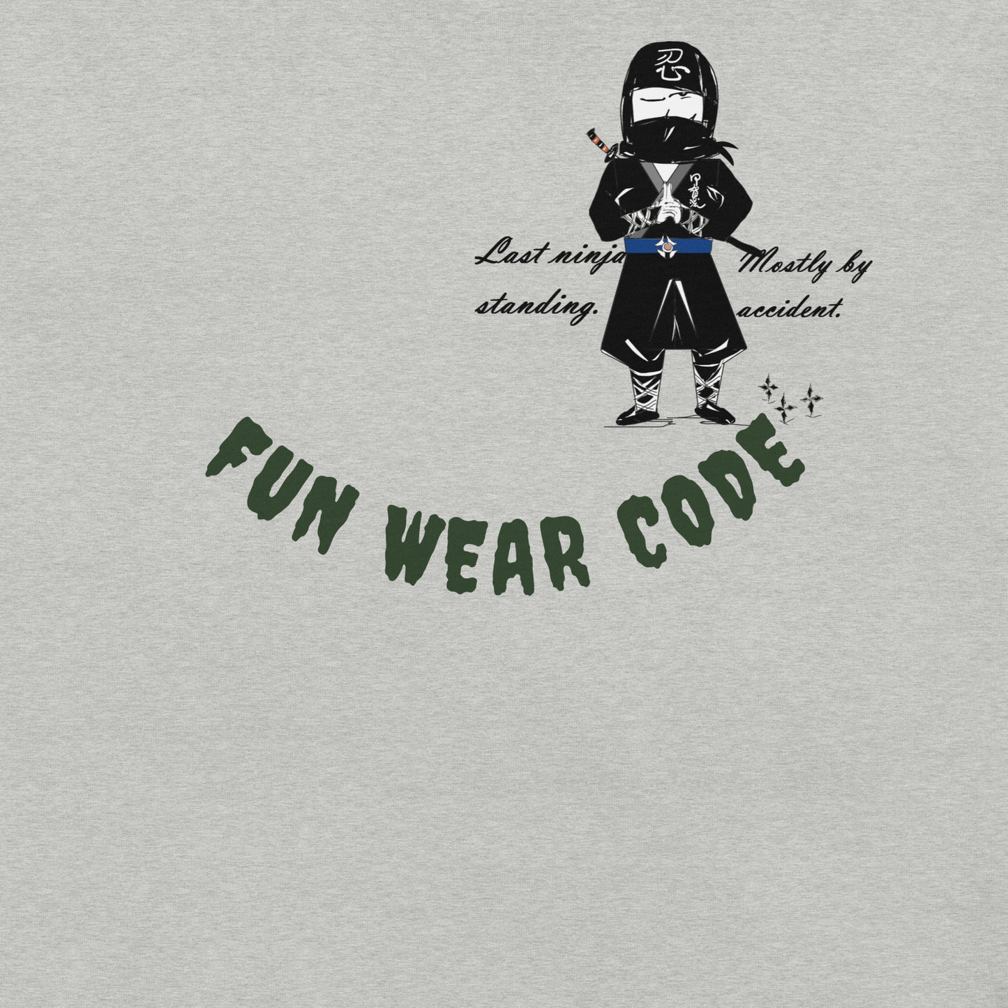 Playful Ninja Theme  T-Shirt – Japanese Martial Arts Iconic Tee | FunWearCode