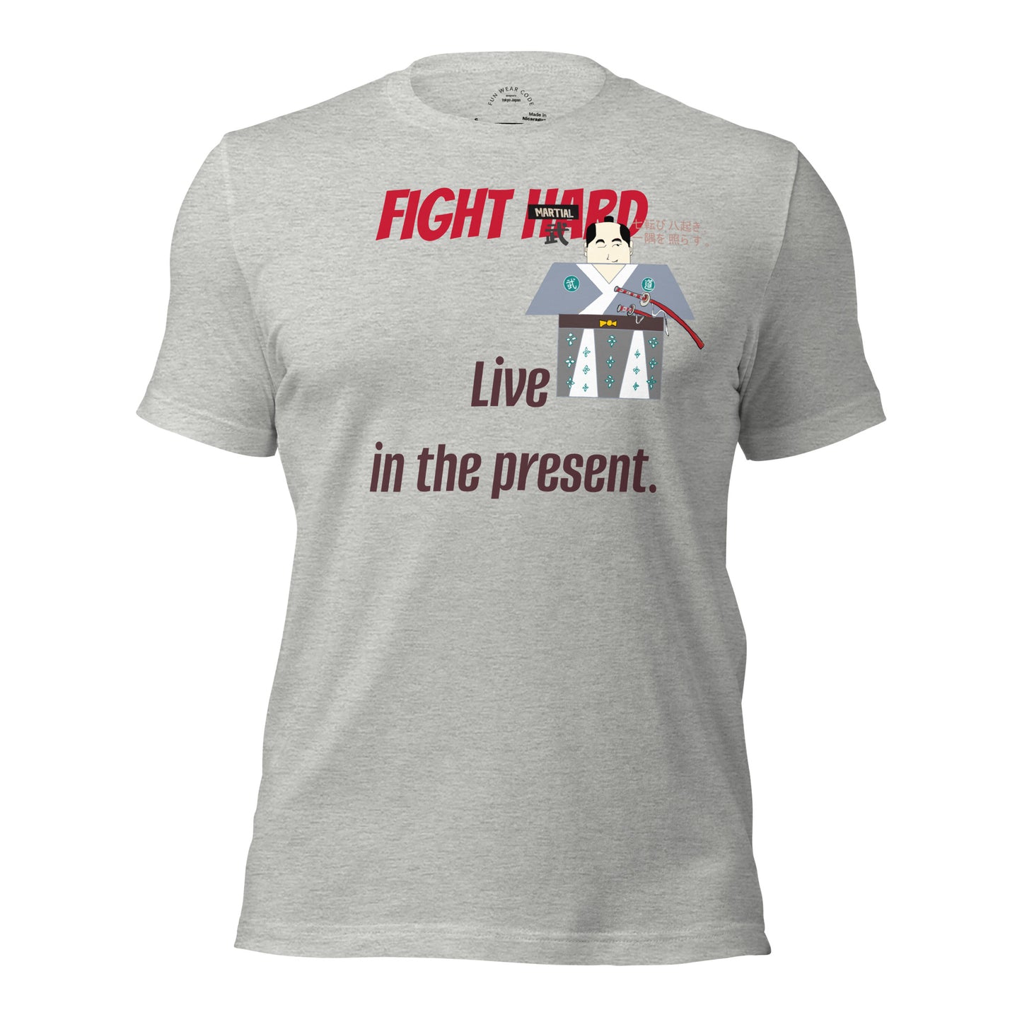 本格ユニセックス 格闘技Tシャツ - ヴィンテージスタイル サムライグラフィックTシャツ | FunWearCode