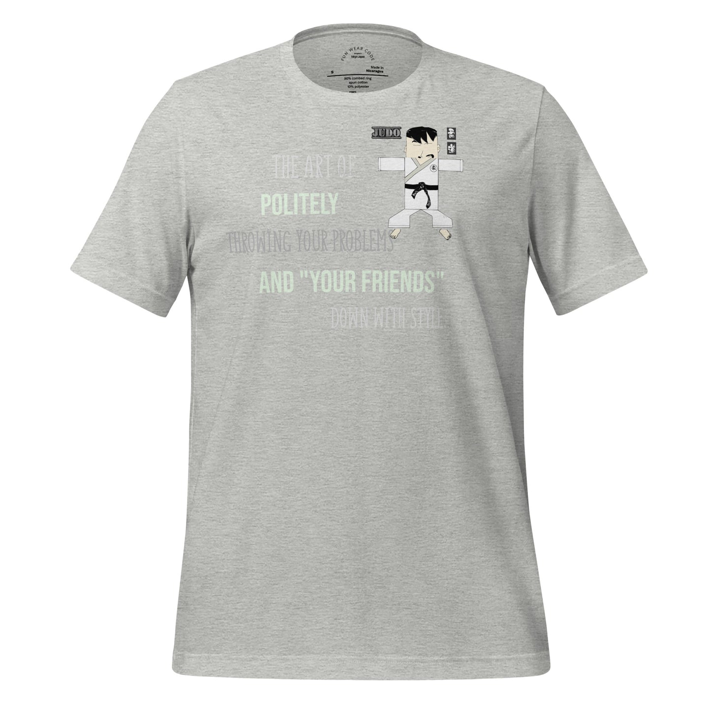 本格柔道テーマTシャツ - 楽しい格闘技グラフィックTシャツ | FunWearCode