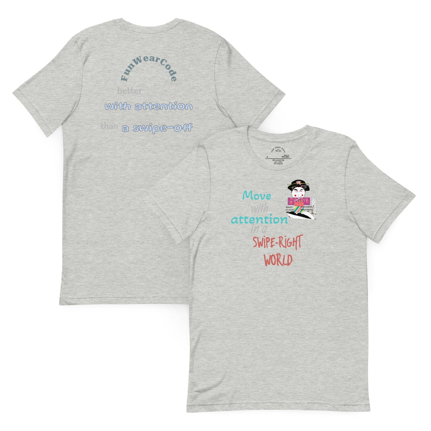 ユニセックス ファン ゲイシャ Tシャツ - ヴィンテージ ジャパニーズ アイコニック Tシャツ | FunWearCode