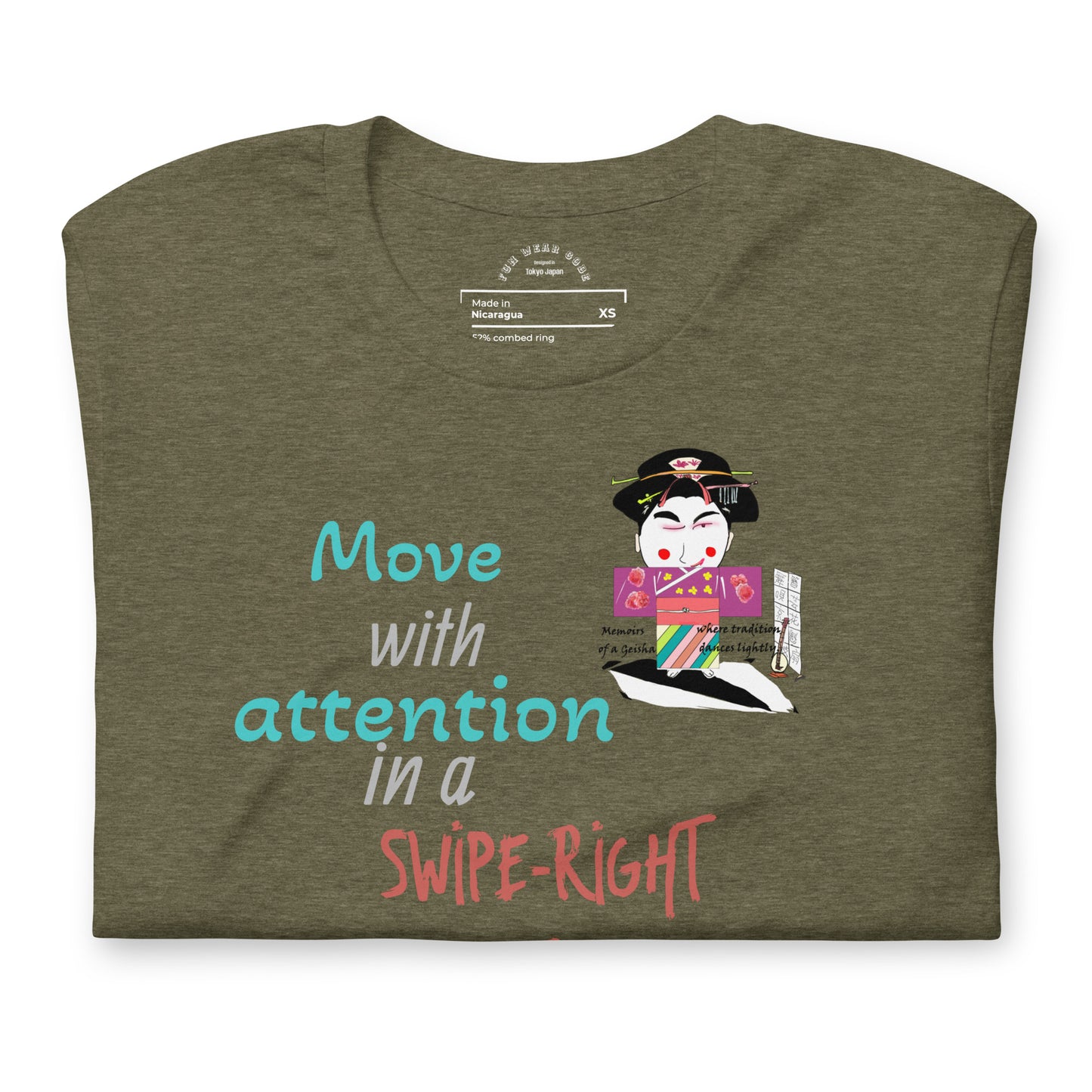 ユニセックス ファン ゲイシャ Tシャツ - ヴィンテージ ジャパニーズ アイコニック Tシャツ | FunWearCode