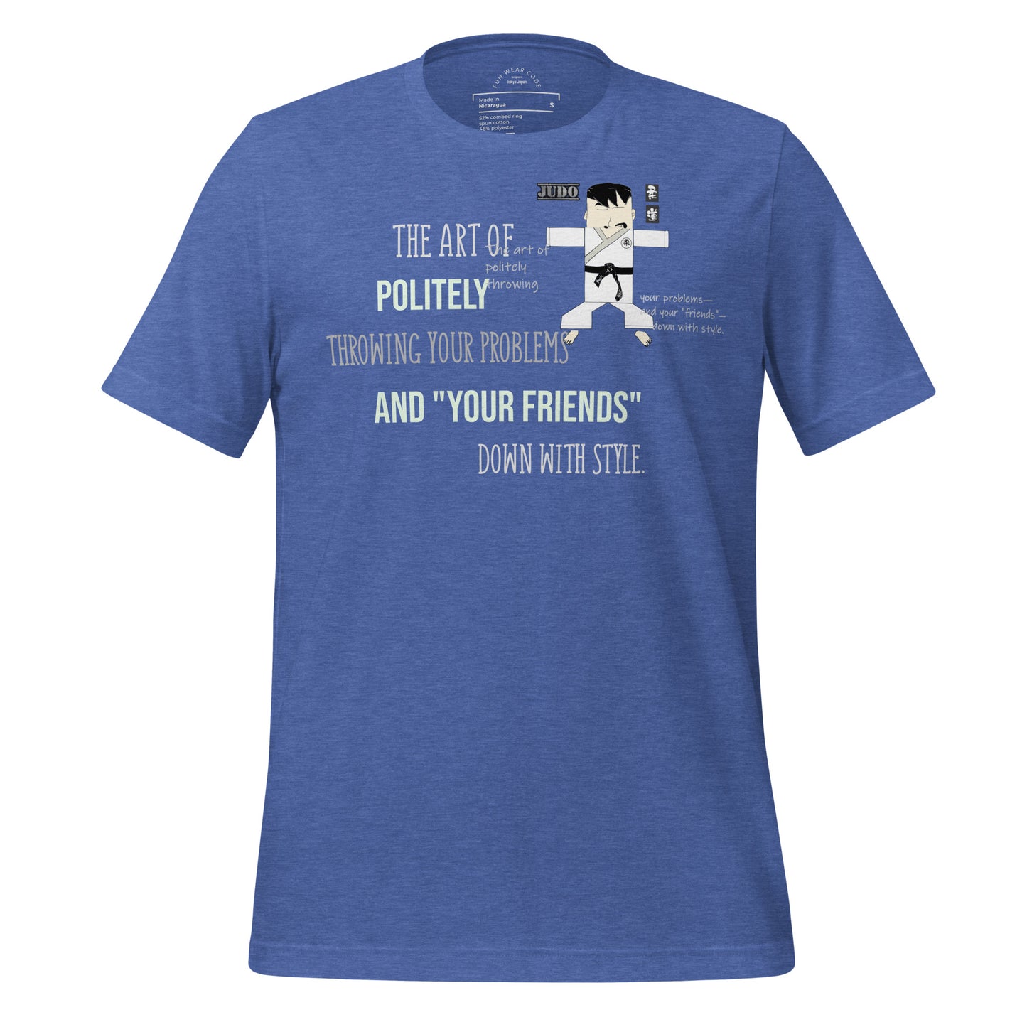 本格柔道テーマTシャツ - 楽しい格闘技グラフィックTシャツ | FunWearCode