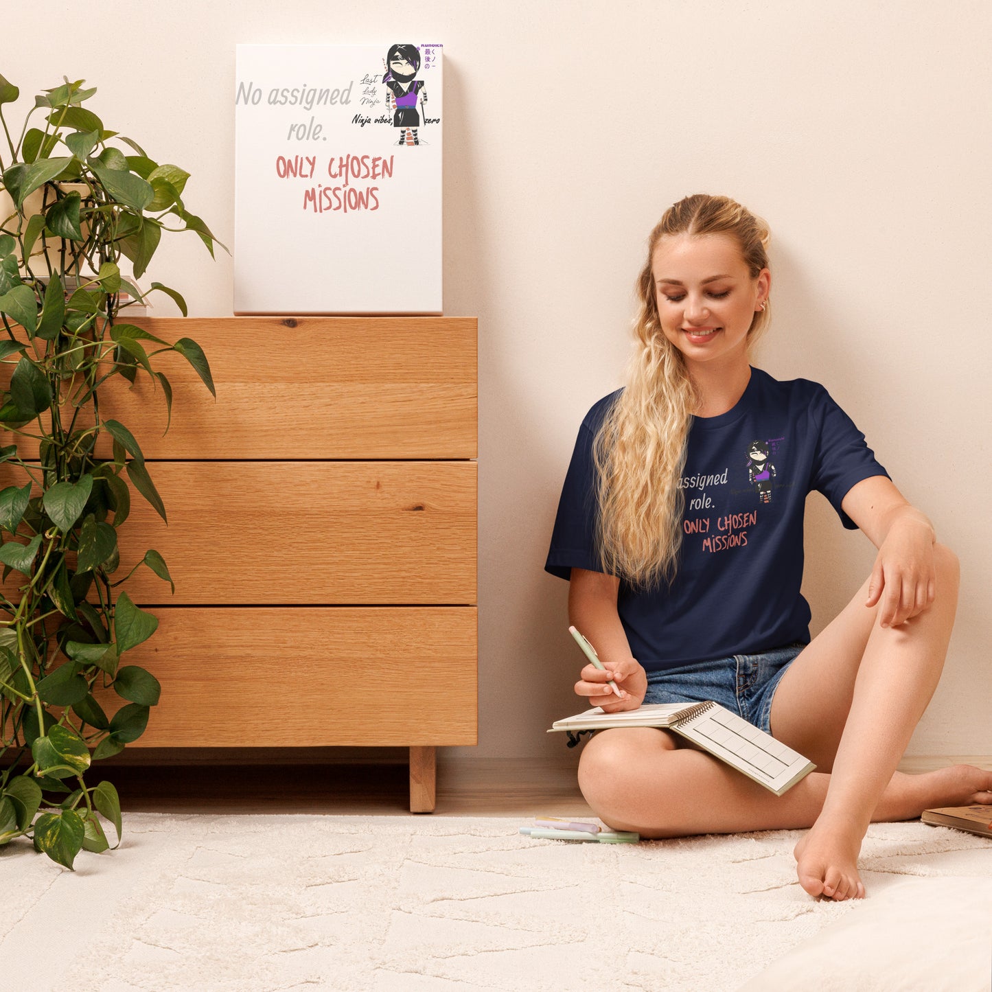 レディニンジャ グラフィックTシャツ – 女性向け格闘技テーマTシャツ | FunWearCode