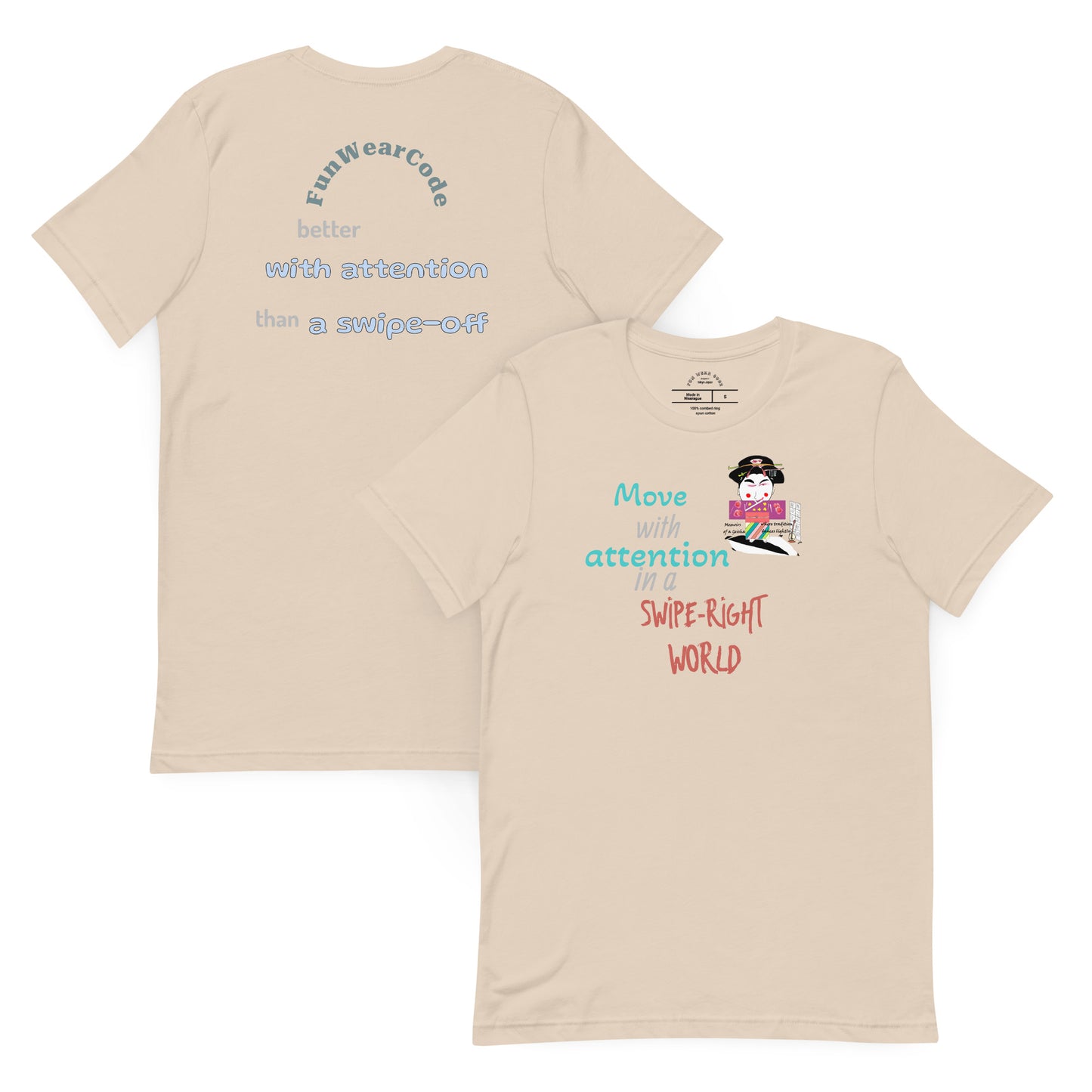 ユニセックス ファン ゲイシャ Tシャツ - ヴィンテージ ジャパニーズ アイコニック Tシャツ | FunWearCode