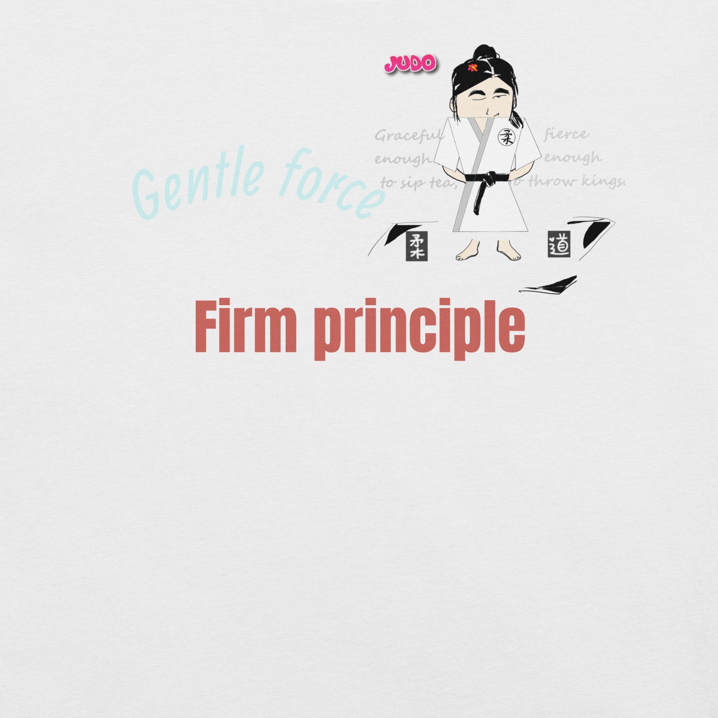 レディ柔道テーマTシャツ – 快適な格闘技グラフィックTシャツ | FunWearCode