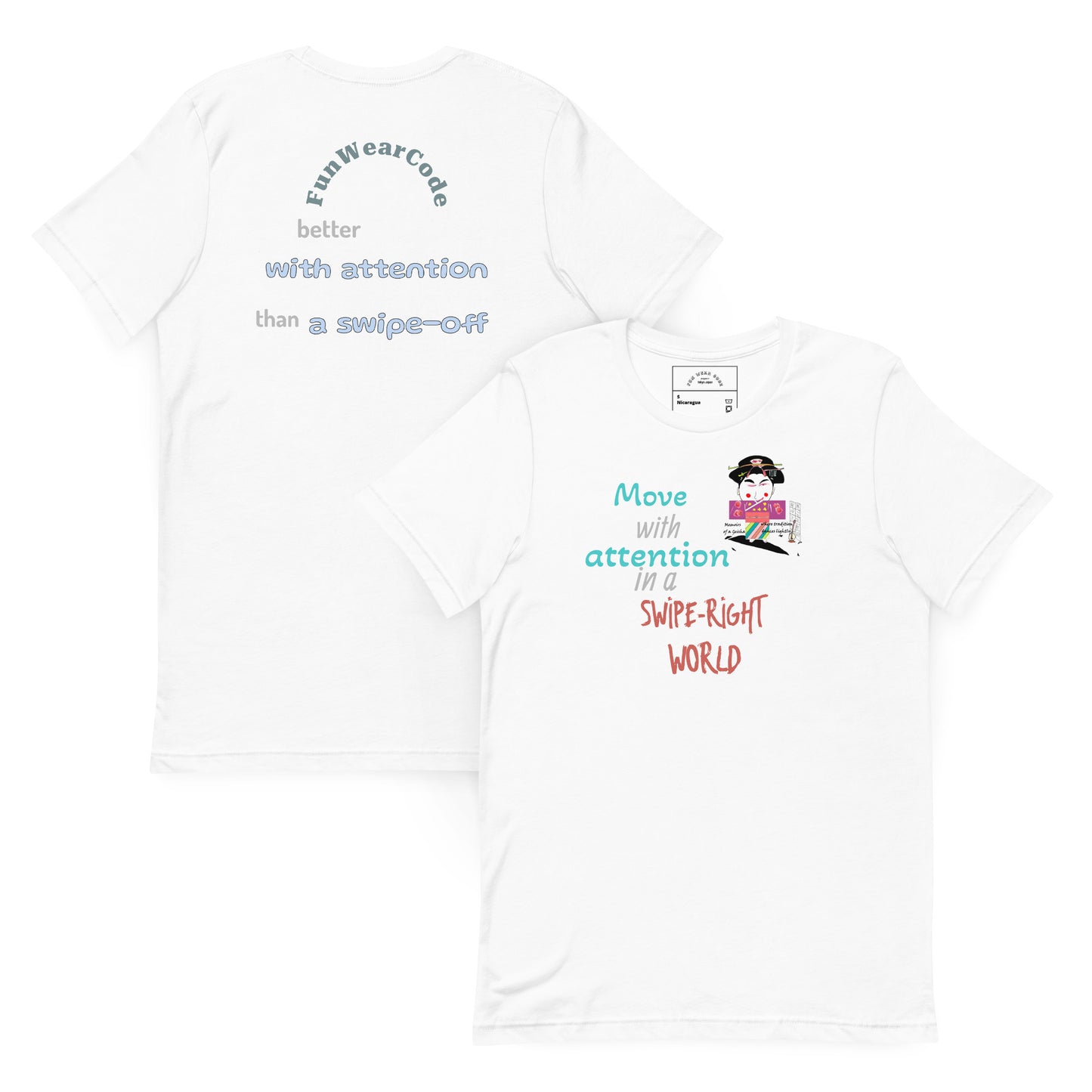 ユニセックス ファン ゲイシャ Tシャツ - ヴィンテージ ジャパニーズ アイコニック Tシャツ | FunWearCode