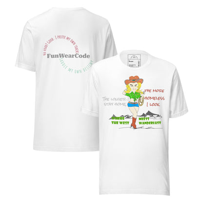 クラシックカウガールグラフィックTシャツ - 楽しいことが大好きな人のためのアメリカンスタイルTシャツ | FunWearCode