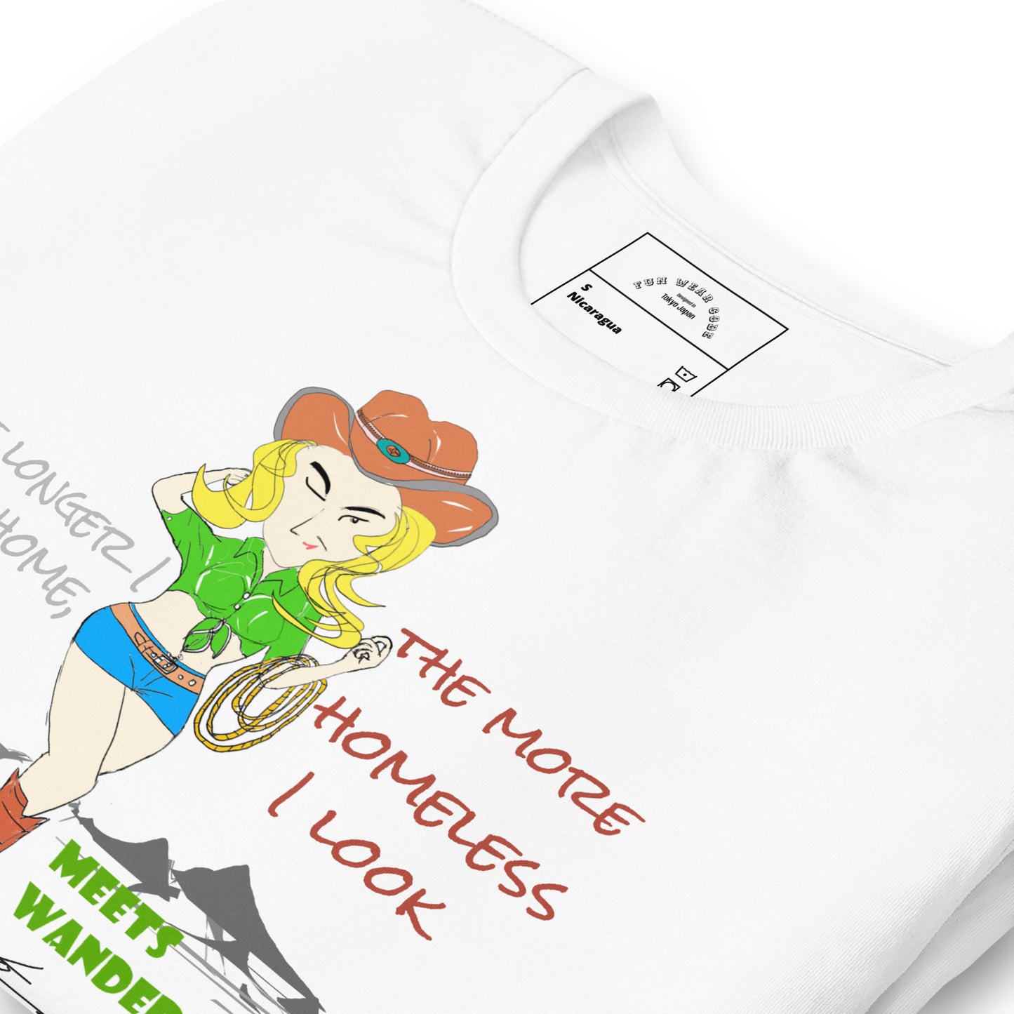 クラシックカウガールグラフィックTシャツ - 楽しいことが大好きな人のためのアメリカンスタイルTシャツ | FunWearCode